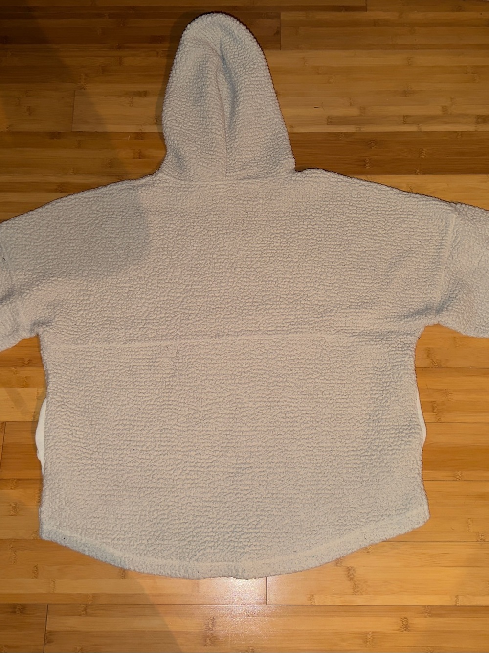 PINK Victoria's Secret Ivory Sherpa Half-Zip Hoodie - Picture 6 of 10